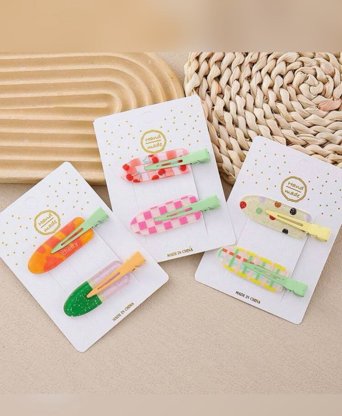 Clip Fruits and Sun ( vendute a gruppi di 3 coppie)