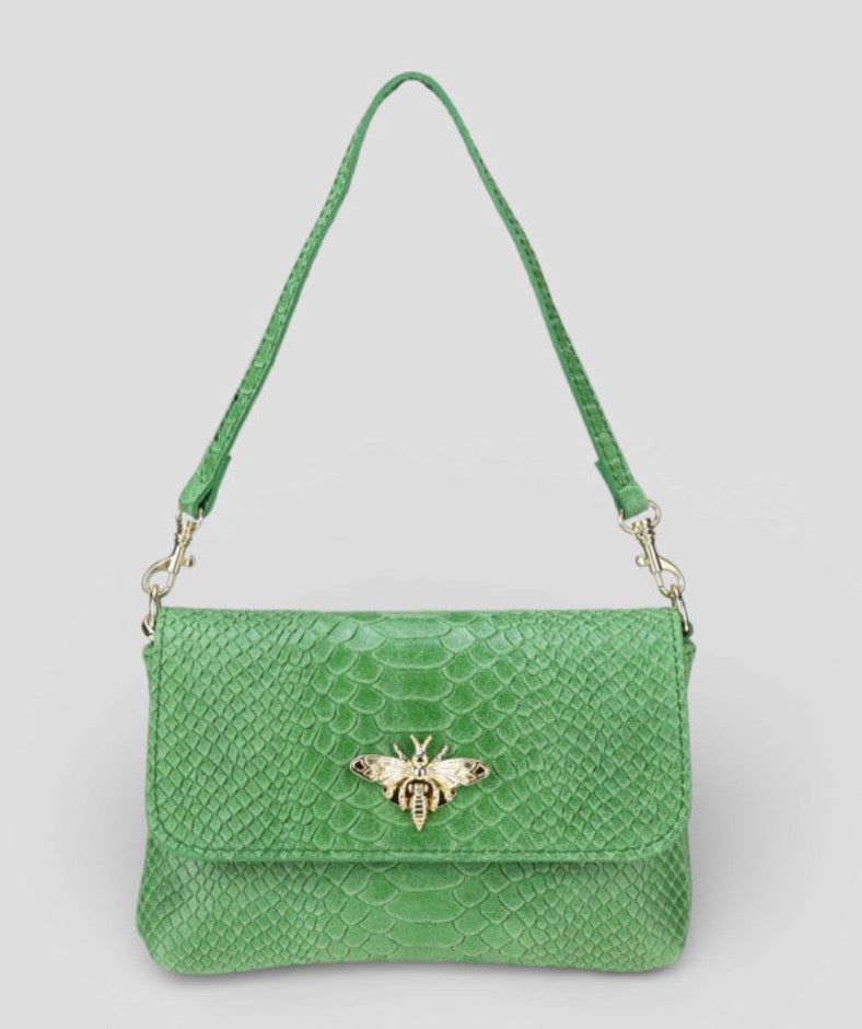 Pochette Bee— 100% made in Italy, artigianale, in vera pelle