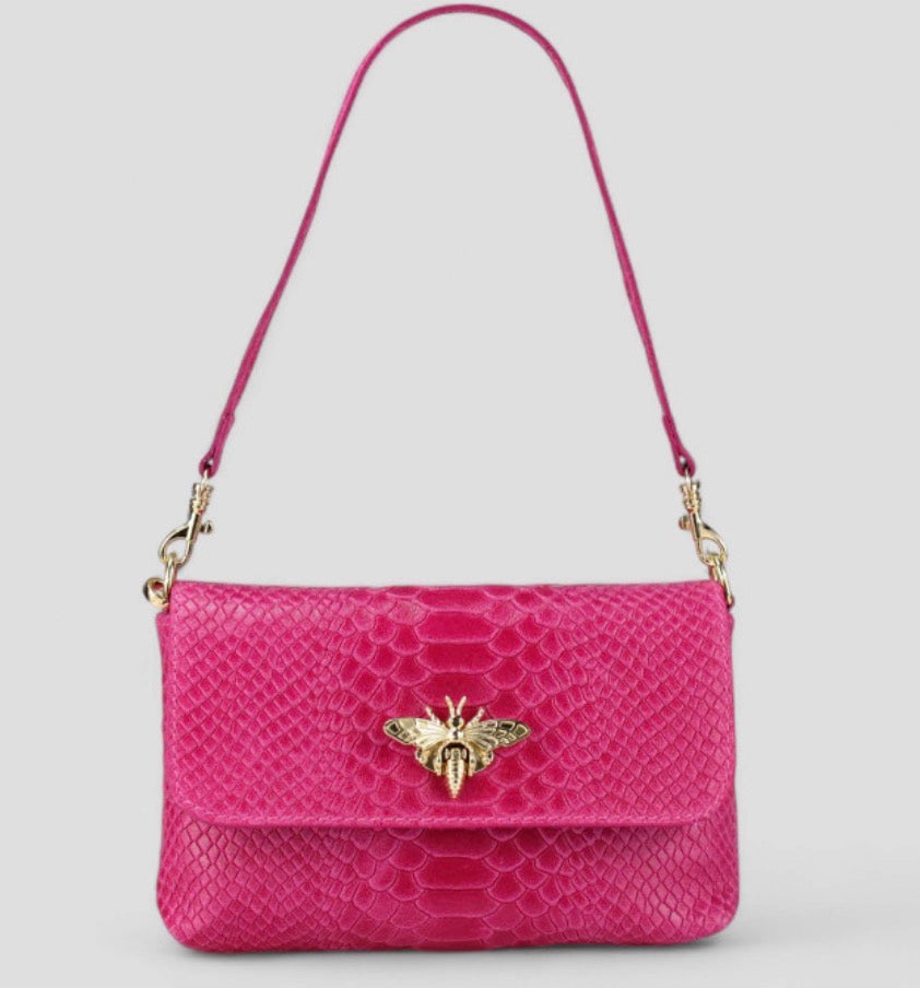 Pochette Bee— 100% made in Italy, artigianale, in vera pelle