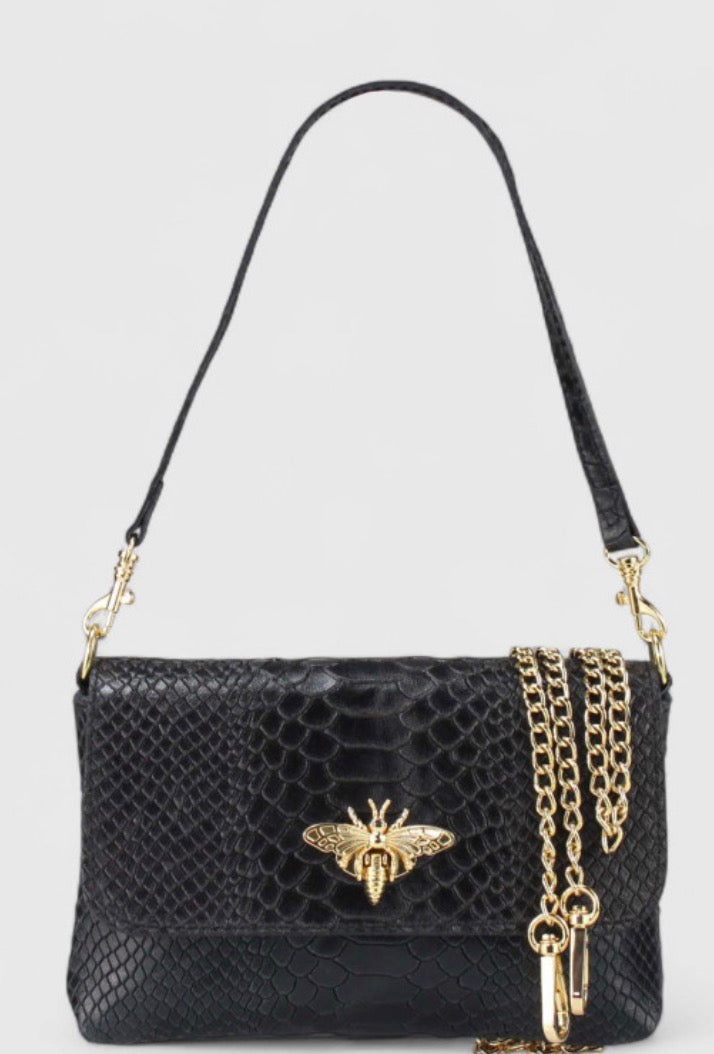 Pochette Bee— 100% made in Italy, artigianale, in vera pelle