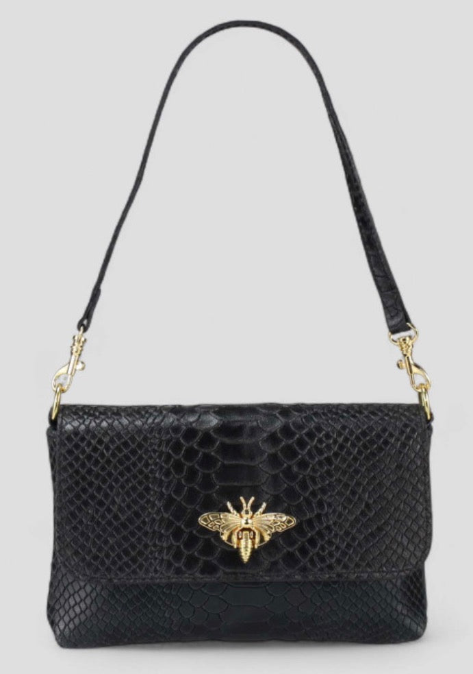 Pochette Bee— 100% made in Italy, artigianale, in vera pelle
